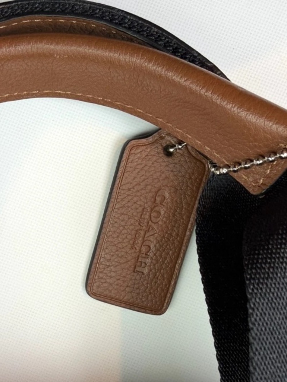 Coach Camouflage Foldover Crossbody Tote Bag Brown Leather Utility Unisex - Picture 9 of 13